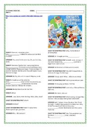 English Worksheet: MICKEYS CHRISTMAS CAROL. PART 2/3