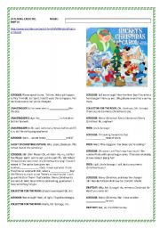 English Worksheet: MICKEYS CHRISTMAS CAROL 3/3