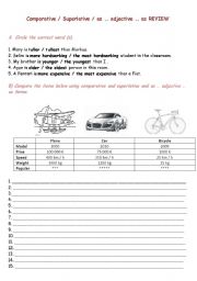 English Worksheet: Comparative & Superlative