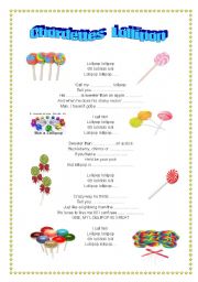 English worksheet: SONG. Lollipop, the Chordettes