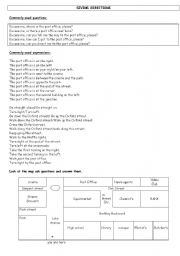 English Worksheet: GIVING DIRECTIONS