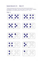 English worksheet: numbers bonds