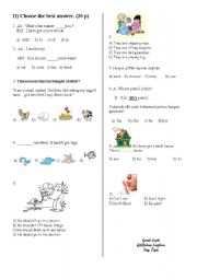 English Worksheet: exam