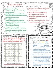 English Worksheet: Cristmas round the world