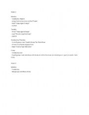 English Worksheet: Lesson plans