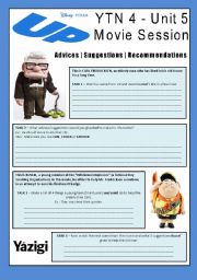 English Worksheet: Movie - UP - Suggestions / Recommendations / Advices (Can, Could, Should)