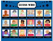 English Worksheet: Guess Who 18 faces - 1/4