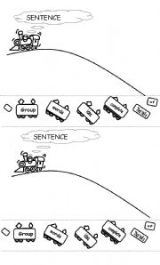 English Worksheet: Sentence train