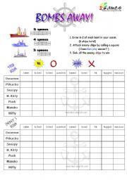 English Worksheet: Passive Battle ships