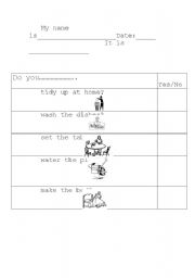 English Worksheet: Family and house