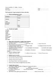 English Worksheet: English literature test. The 18th century