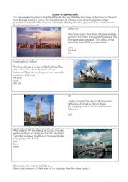 English Worksheet: Incorrect postcards