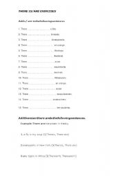 English Worksheet: There is/are