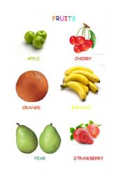 English worksheet: FRUITS