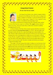 English Worksheet: Dragon Boat Festival