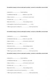 English Worksheet: Verbs with over and under prefixes