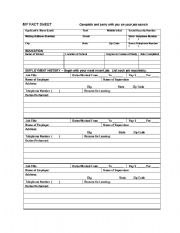 English worksheet: Sample Application