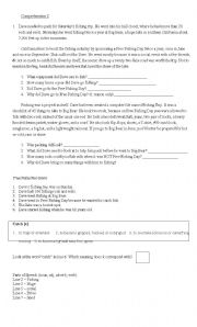 English worksheet: Comprehension exercise