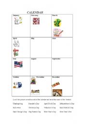 English worksheet: FESTIVALS