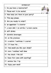 English Worksheet: Eating Out