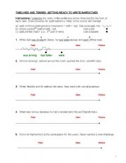 English Worksheet: Timeline Chart