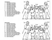 English Worksheet: Colour the Family