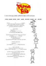 English worksheet: Phineas and Ferb