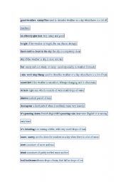 English Worksheet: weather 