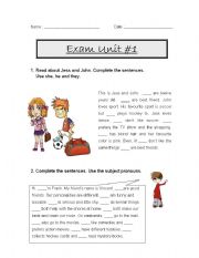 English Worksheet: Exercices pronouns