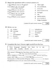English worksheet: Exam - Verb to Be - Def and Undef Articles