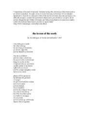 English Worksheet: The Lesson of the Moth