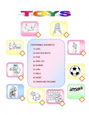 English worksheet: TOYS MATCH