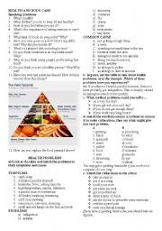 English Worksheet: Health and Bodycare