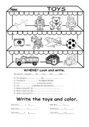 English Worksheet: where are they?