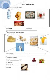 English Worksheet: SOME ANY FOOD