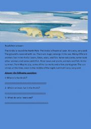 English Worksheet: The Arctic