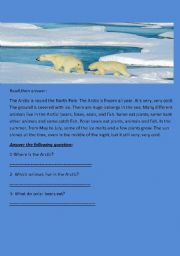 English worksheet: The Arctic