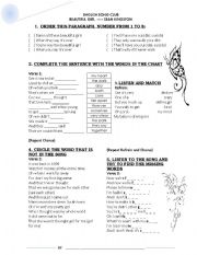 English Worksheet: song beautiful girl