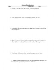 English worksheet: Gracies Choice movie questions
