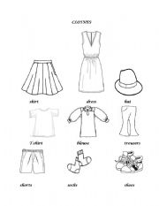 English Worksheet: clothes