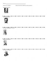 English worksheet: American Leaders