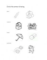 English Worksheet: SCHOOL VOCABULARY WORDS