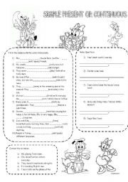 English Worksheet: simple present or continuous