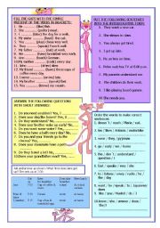 English Worksheet: PRESENT SIMPLE