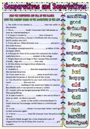 English Worksheet: COMPARATIVES AND SUPERLATIVES