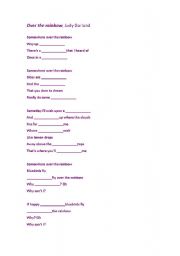 English Worksheet: Over the Rainbow