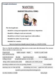 English Worksheet: Creating Advertisement