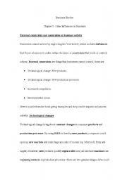 English worksheet: business studies chapter 5