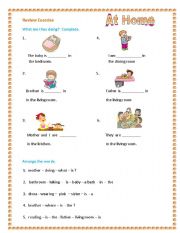 English worksheet: At Home