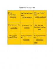 English Worksheet: Causative Tic Tac Toe game